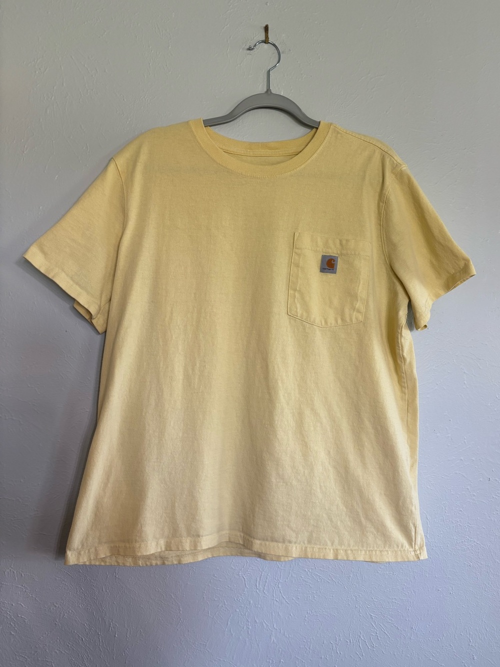 Carhartt Short Sleeve Pocket Tee in Pale Yellow